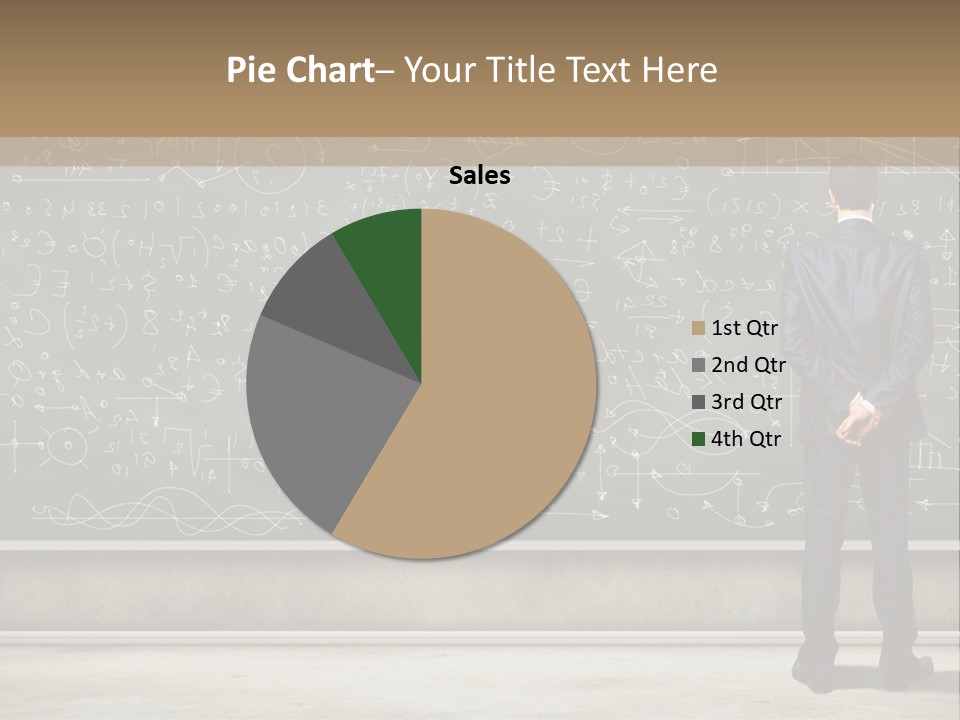 A Man Standing In Front Of A Blackboard With A Lot Of Writing On It PowerPoint Template