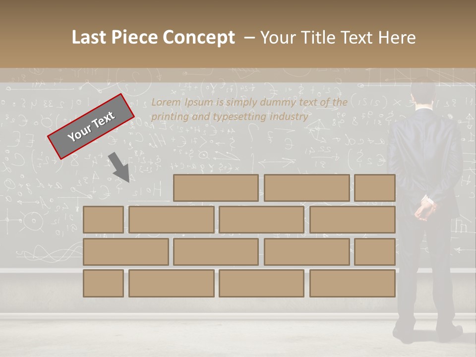 A Man Standing In Front Of A Blackboard With A Lot Of Writing On It PowerPoint Template