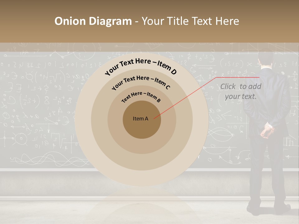 A Man Standing In Front Of A Blackboard With A Lot Of Writing On It PowerPoint Template
