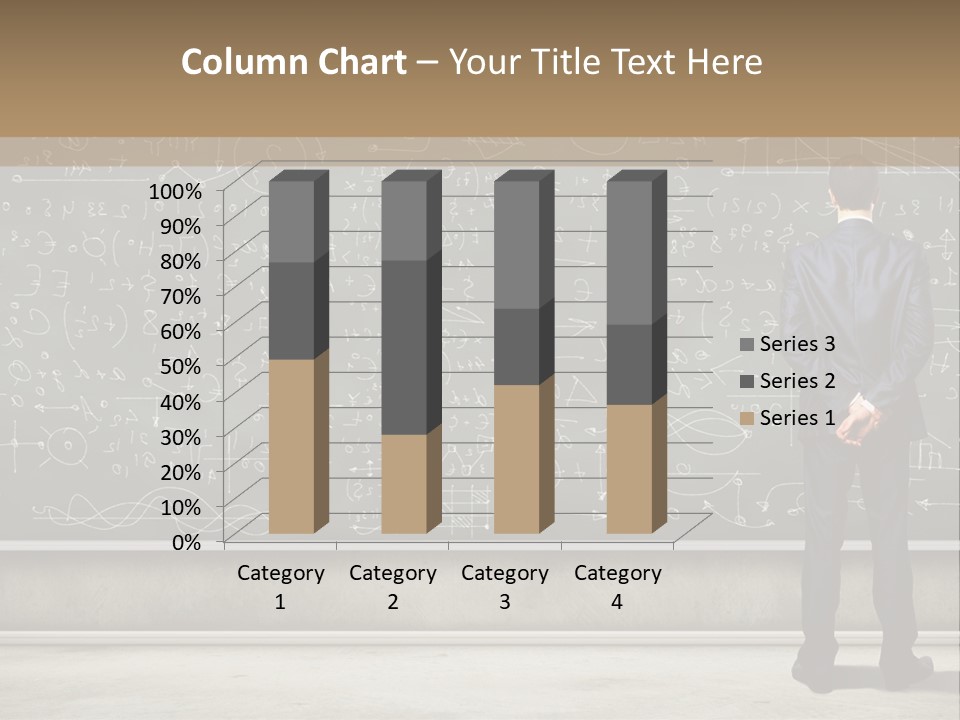 A Man Standing In Front Of A Blackboard With A Lot Of Writing On It PowerPoint Template