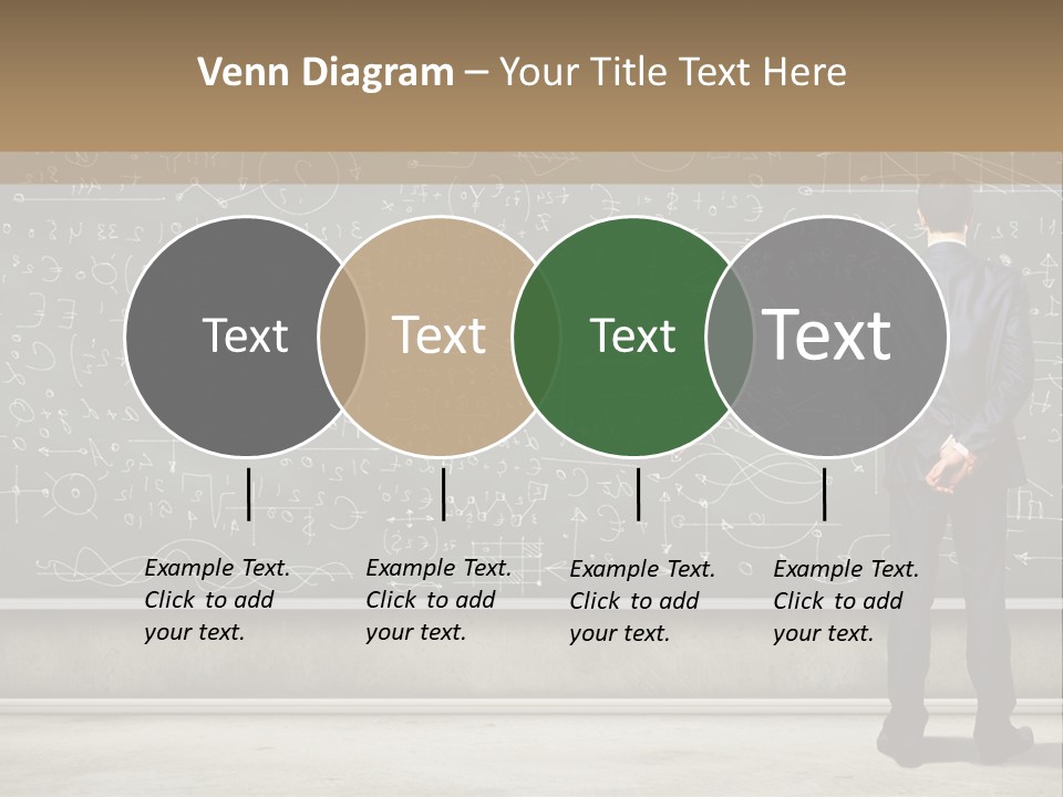 A Man Standing In Front Of A Blackboard With A Lot Of Writing On It PowerPoint Template