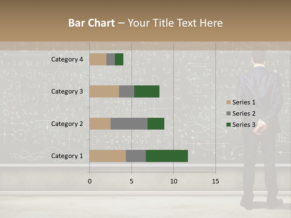 A Man Standing In Front Of A Blackboard With A Lot Of Writing On It PowerPoint Template