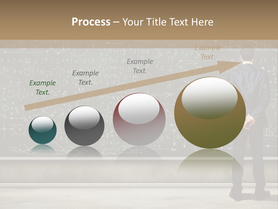 A Man Standing In Front Of A Blackboard With A Lot Of Writing On It PowerPoint Template