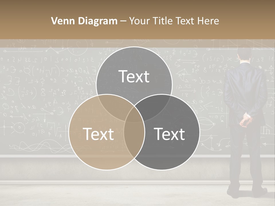 A Man Standing In Front Of A Blackboard With A Lot Of Writing On It PowerPoint Template