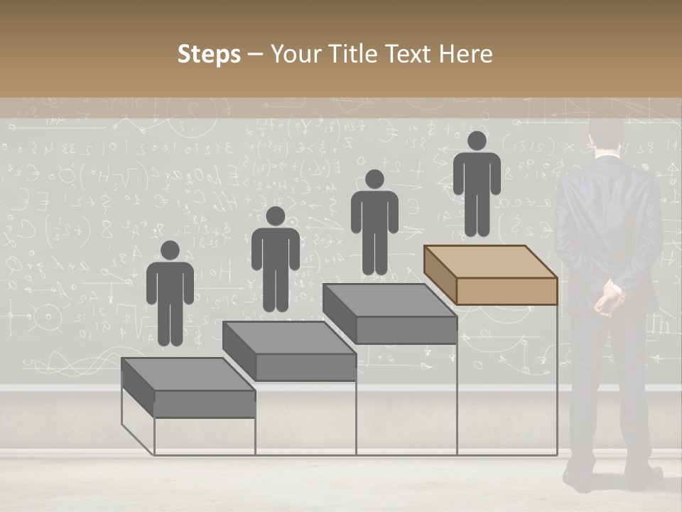 A Man Standing In Front Of A Blackboard With A Lot Of Writing On It PowerPoint Template