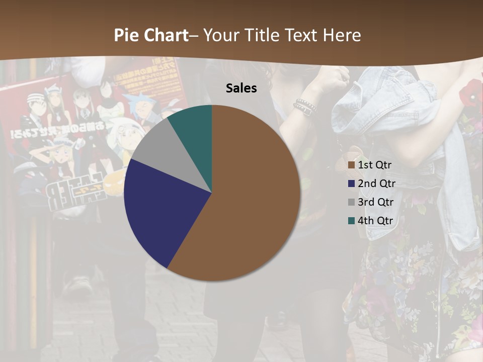 A Group Of People Walking Down A Street PowerPoint Template