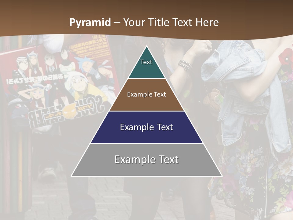 A Group Of People Walking Down A Street PowerPoint Template