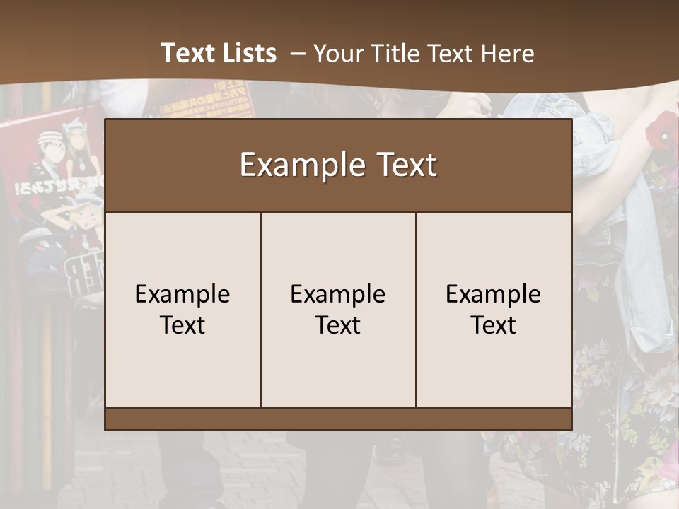 A Group Of People Walking Down A Street PowerPoint Template