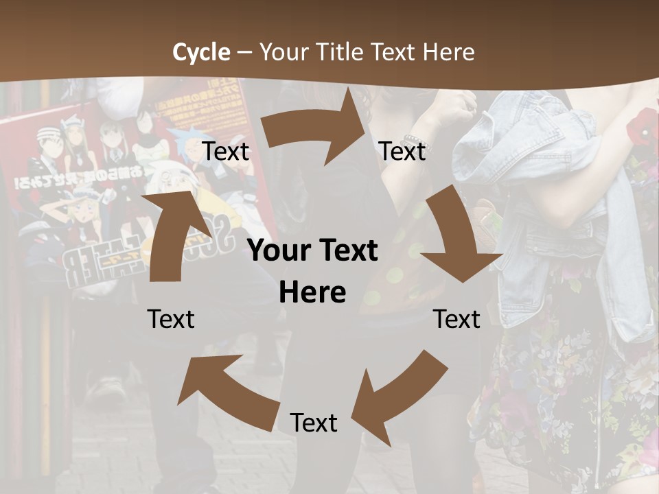 A Group Of People Walking Down A Street PowerPoint Template