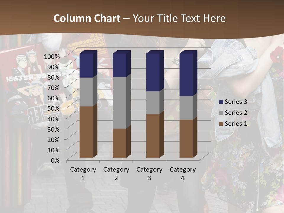 A Group Of People Walking Down A Street PowerPoint Template
