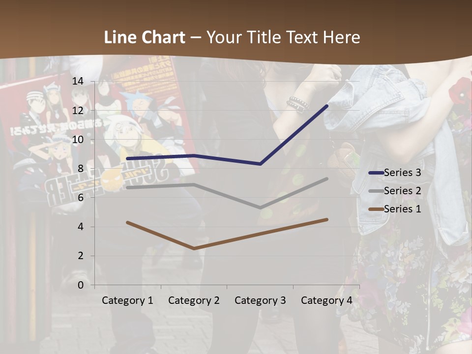 A Group Of People Walking Down A Street PowerPoint Template