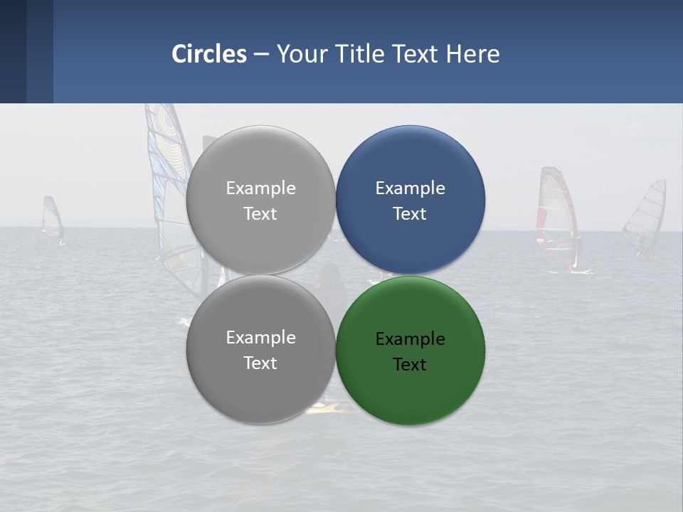 A Woman Windsurfing In The Ocean With Other Sailboats In The Background PowerPoint Template