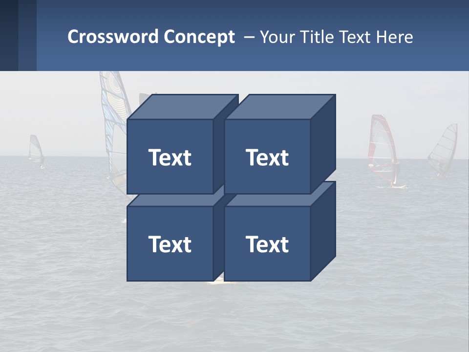 A Woman Windsurfing In The Ocean With Other Sailboats In The Background PowerPoint Template