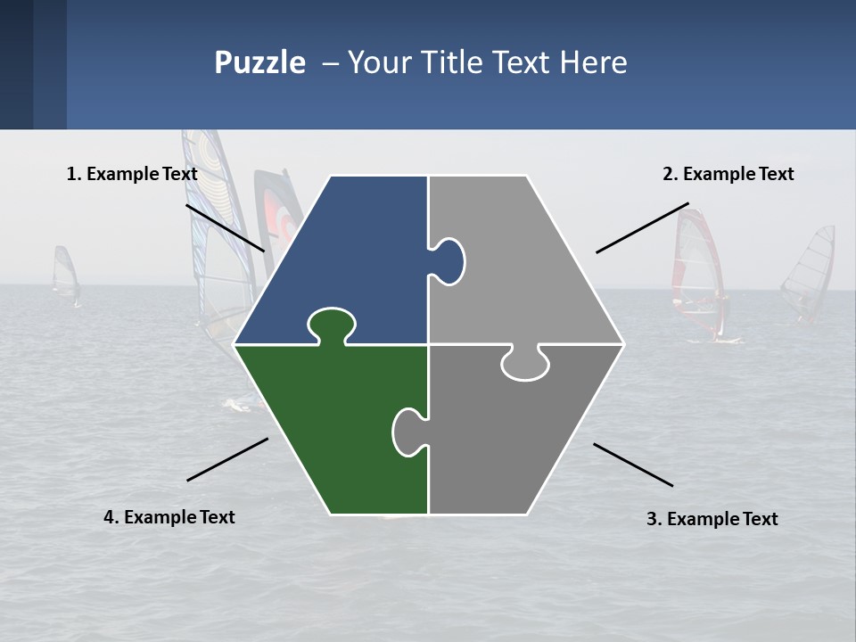 A Woman Windsurfing In The Ocean With Other Sailboats In The Background PowerPoint Template