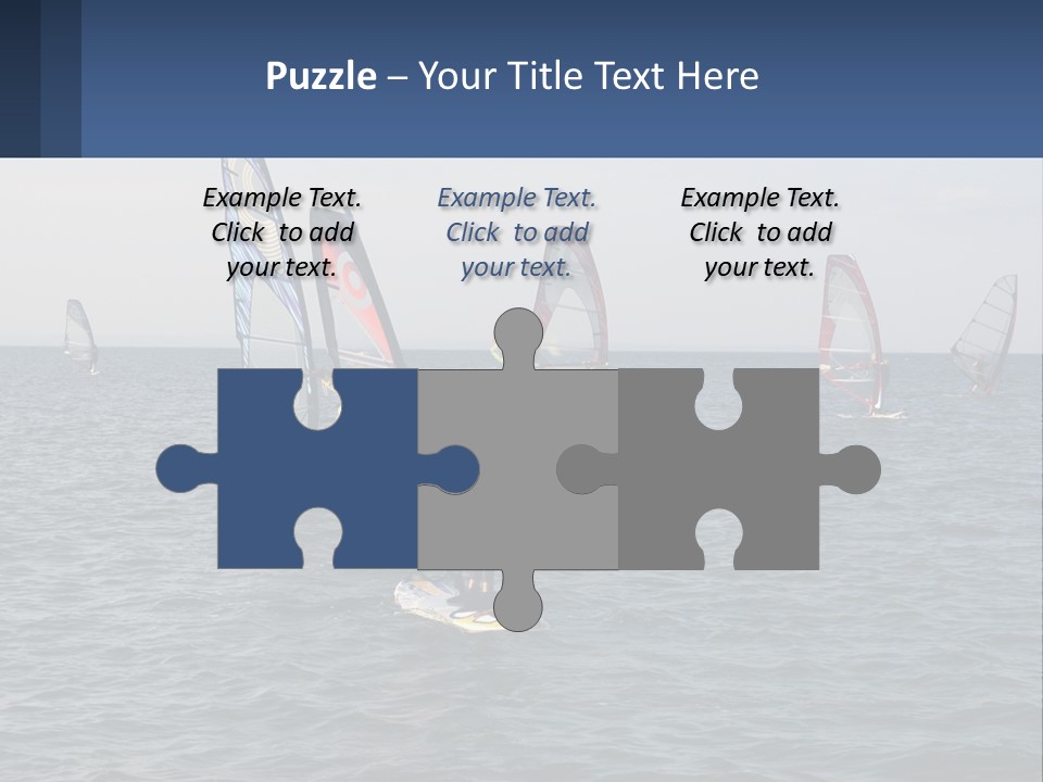 A Woman Windsurfing In The Ocean With Other Sailboats In The Background PowerPoint Template