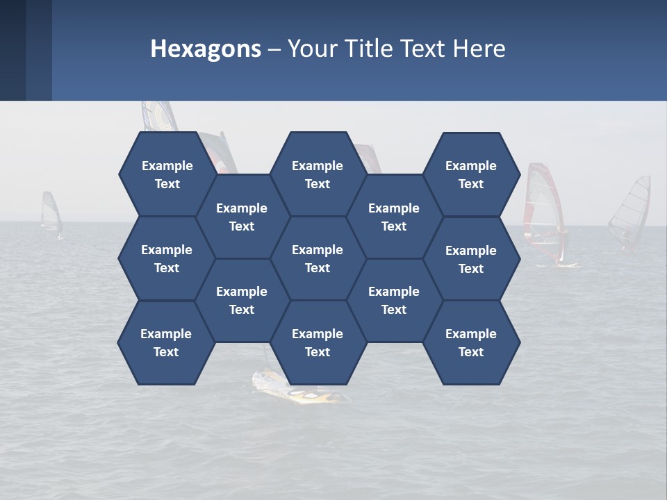A Woman Windsurfing In The Ocean With Other Sailboats In The Background PowerPoint Template
