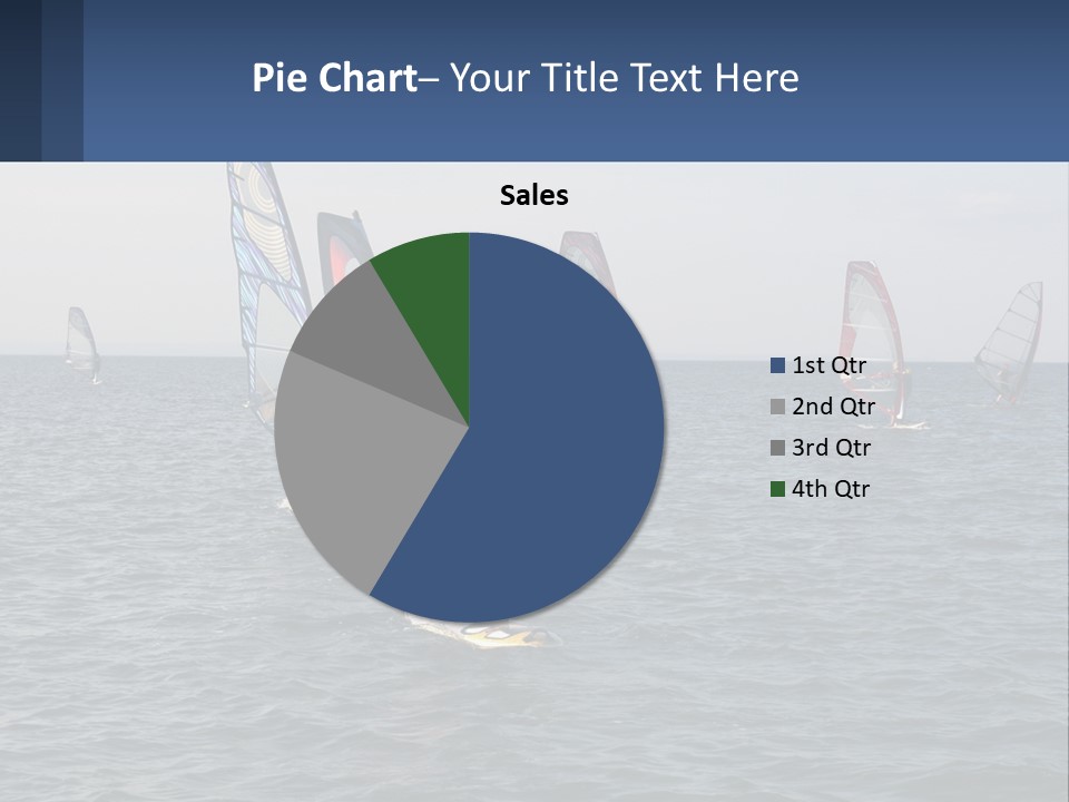 A Woman Windsurfing In The Ocean With Other Sailboats In The Background PowerPoint Template