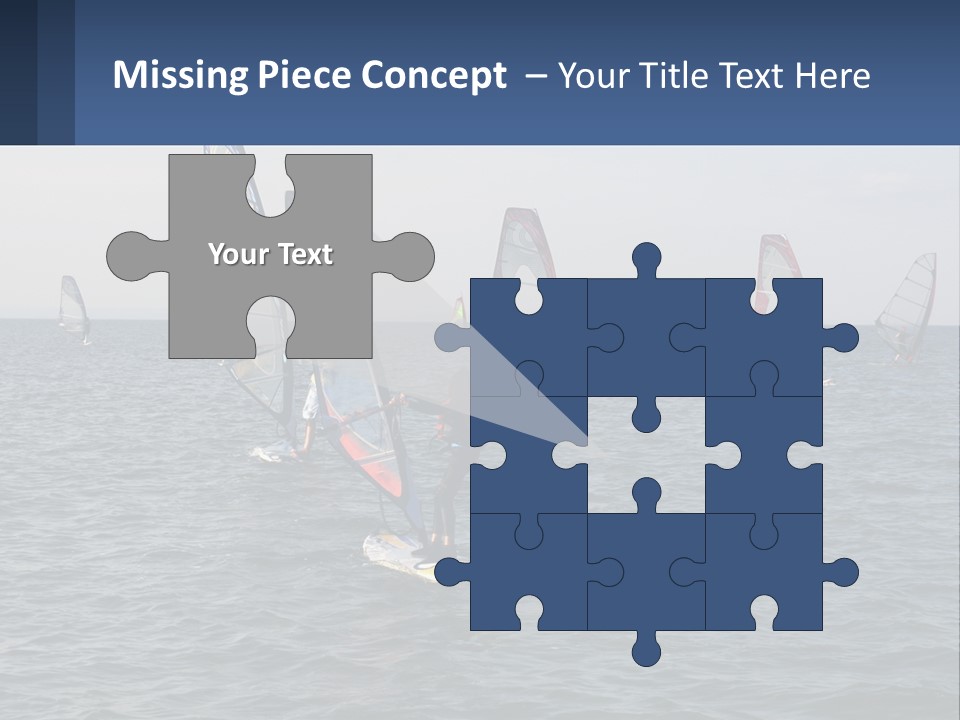 A Woman Windsurfing In The Ocean With Other Sailboats In The Background PowerPoint Template