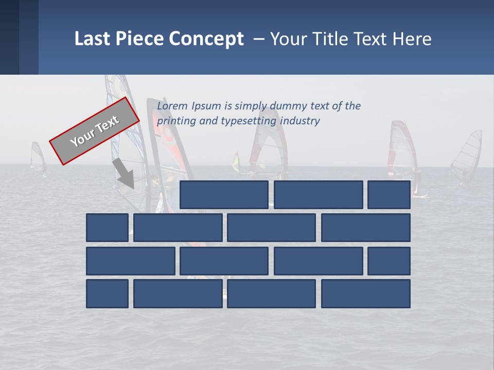 A Woman Windsurfing In The Ocean With Other Sailboats In The Background PowerPoint Template
