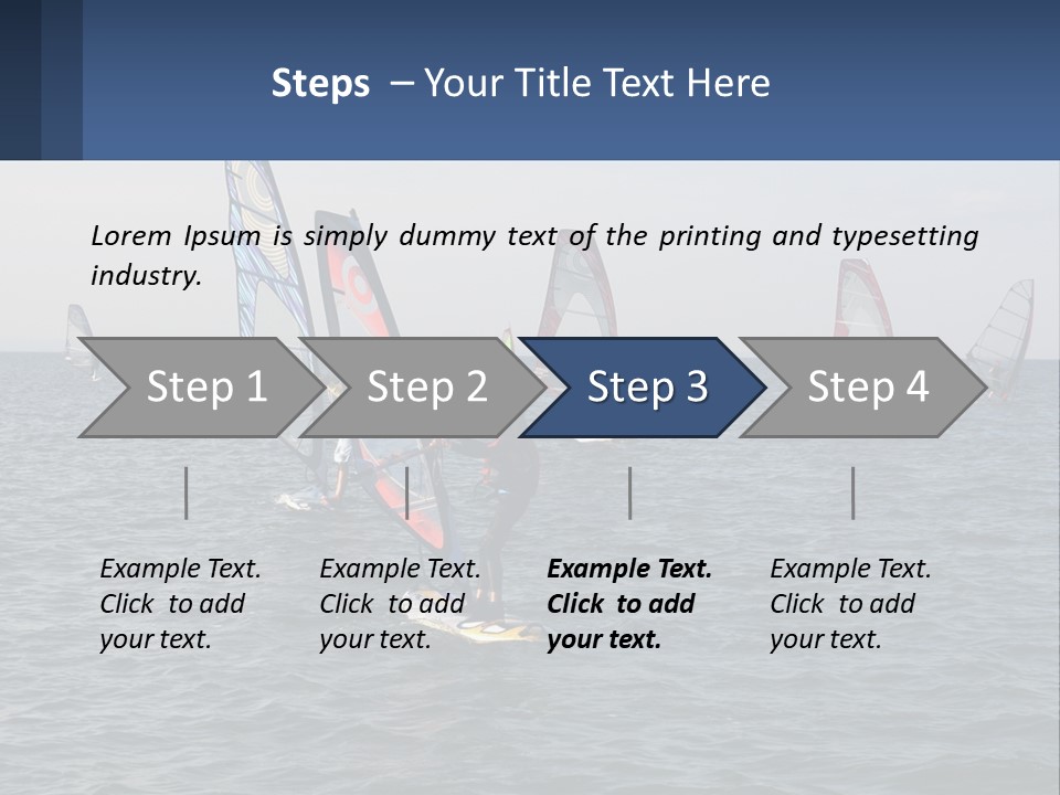 A Woman Windsurfing In The Ocean With Other Sailboats In The Background PowerPoint Template