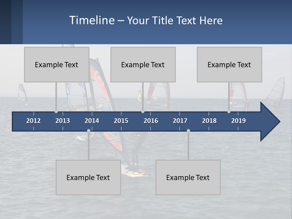 A Woman Windsurfing In The Ocean With Other Sailboats In The Background PowerPoint Template