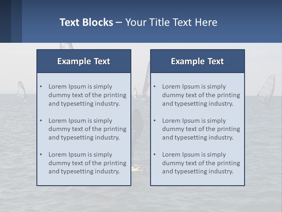 A Woman Windsurfing In The Ocean With Other Sailboats In The Background PowerPoint Template