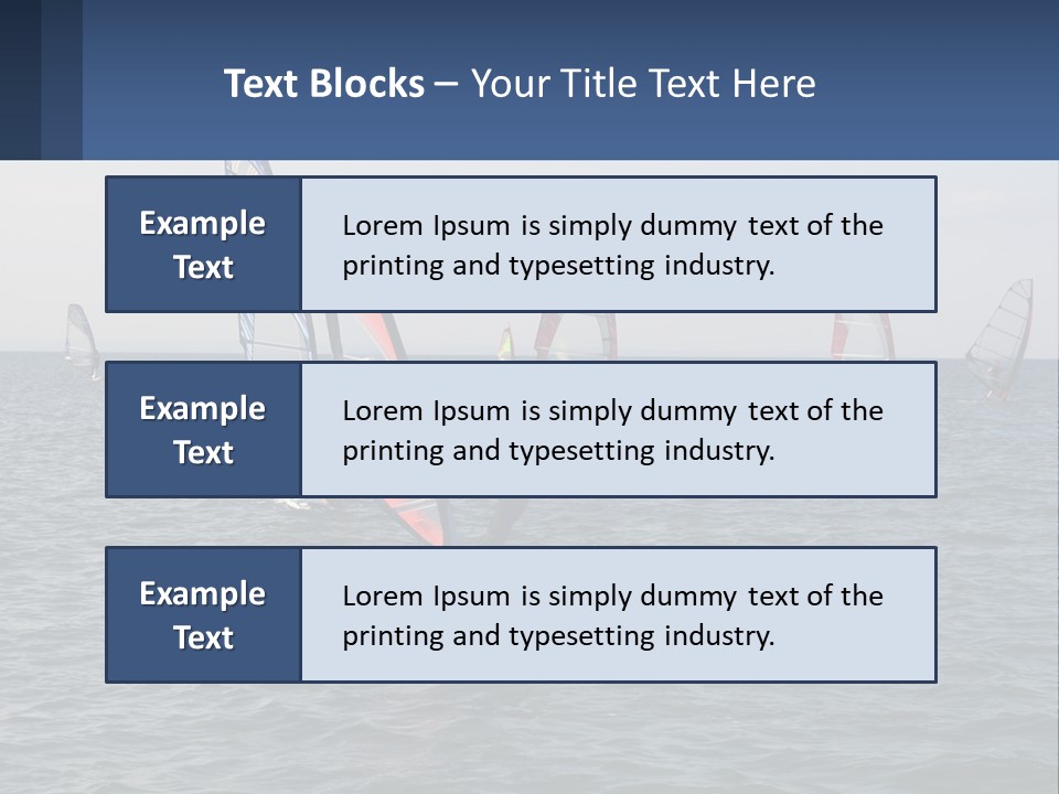 A Woman Windsurfing In The Ocean With Other Sailboats In The Background PowerPoint Template