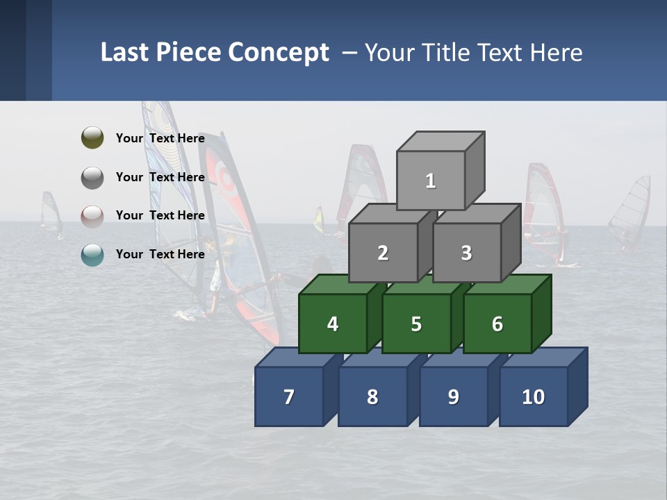 A Woman Windsurfing In The Ocean With Other Sailboats In The Background PowerPoint Template