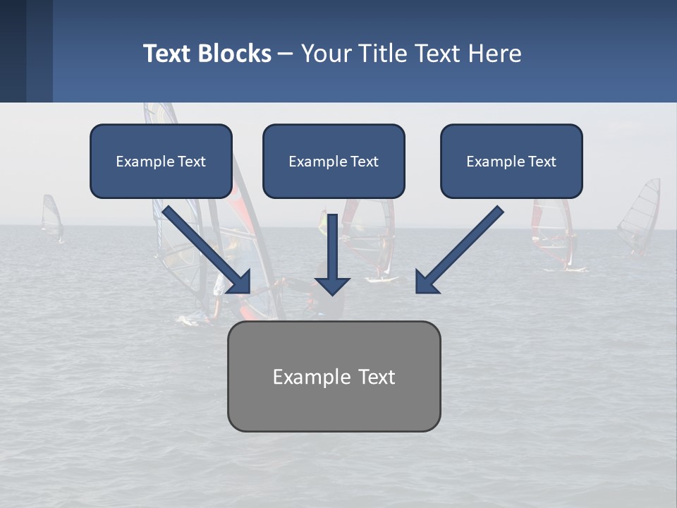 A Woman Windsurfing In The Ocean With Other Sailboats In The Background PowerPoint Template