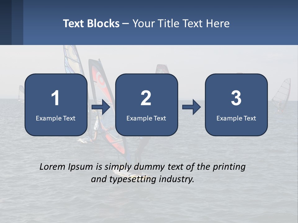 A Woman Windsurfing In The Ocean With Other Sailboats In The Background PowerPoint Template