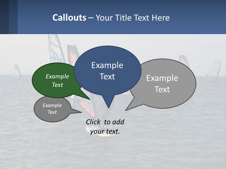 A Woman Windsurfing In The Ocean With Other Sailboats In The Background PowerPoint Template
