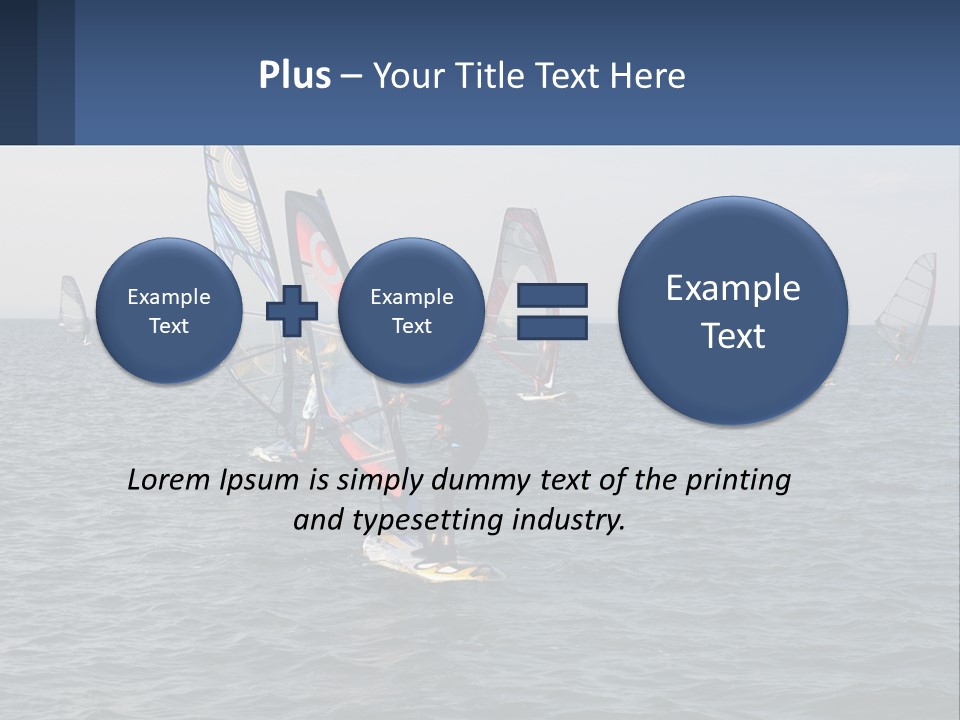 A Woman Windsurfing In The Ocean With Other Sailboats In The Background PowerPoint Template