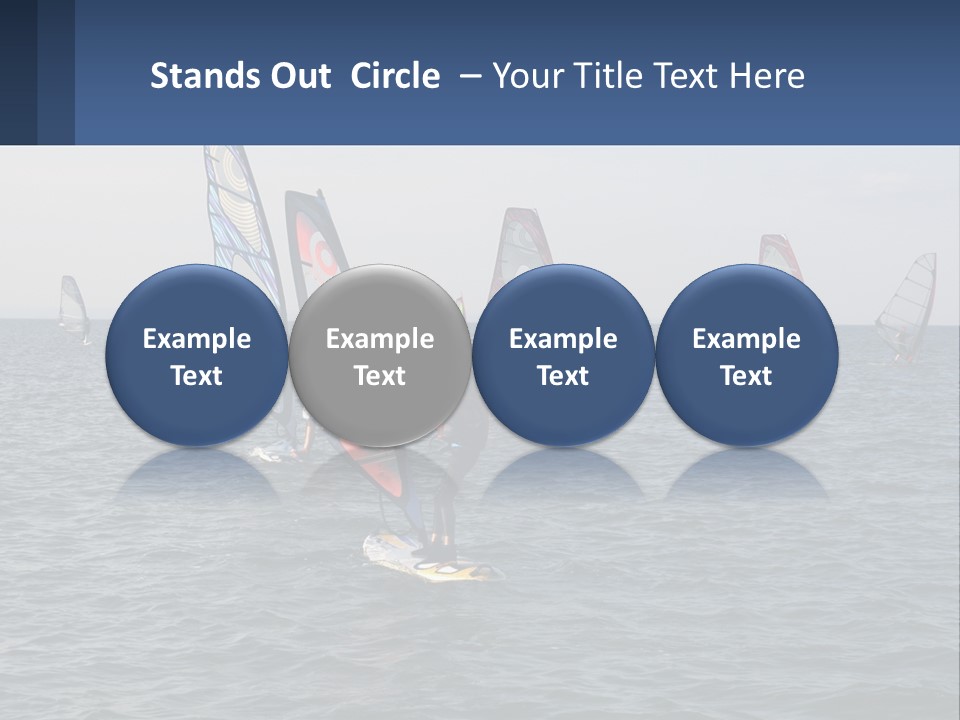 A Woman Windsurfing In The Ocean With Other Sailboats In The Background PowerPoint Template