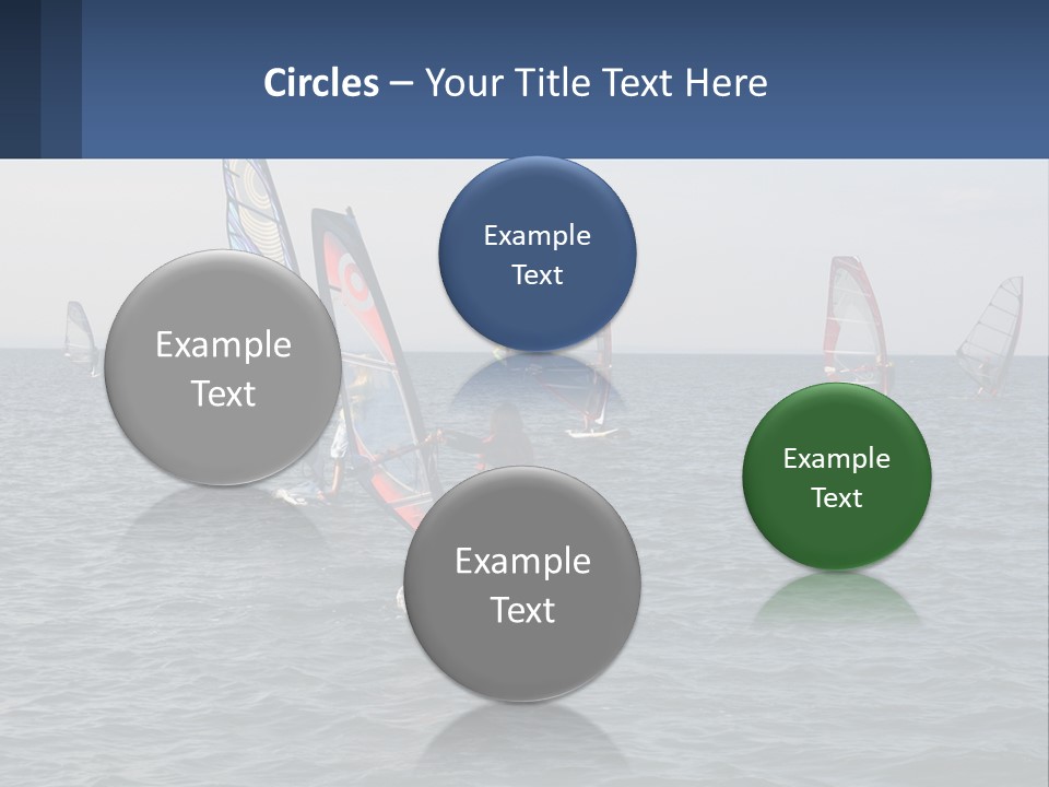 A Woman Windsurfing In The Ocean With Other Sailboats In The Background PowerPoint Template