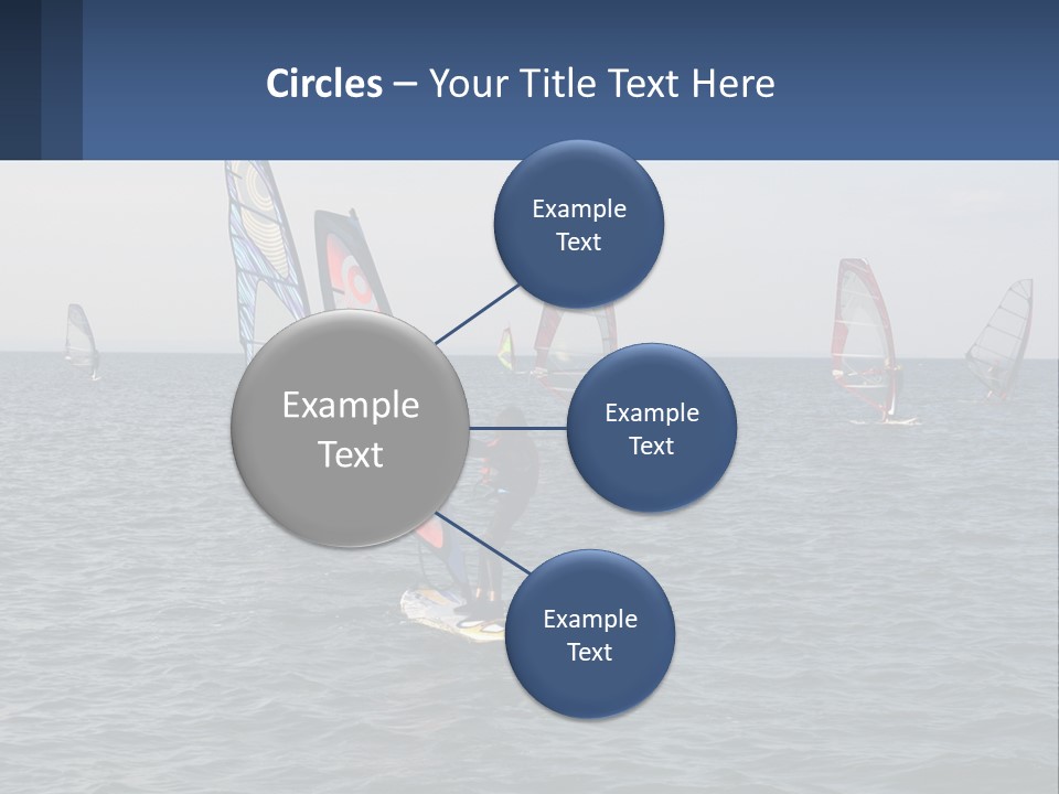 A Woman Windsurfing In The Ocean With Other Sailboats In The Background PowerPoint Template