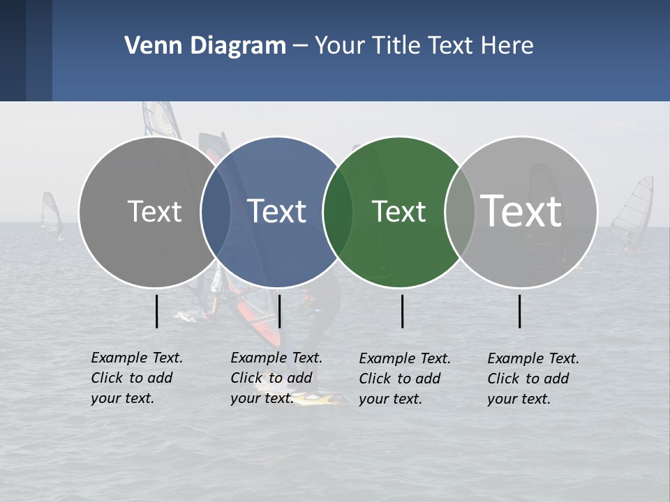 A Woman Windsurfing In The Ocean With Other Sailboats In The Background PowerPoint Template