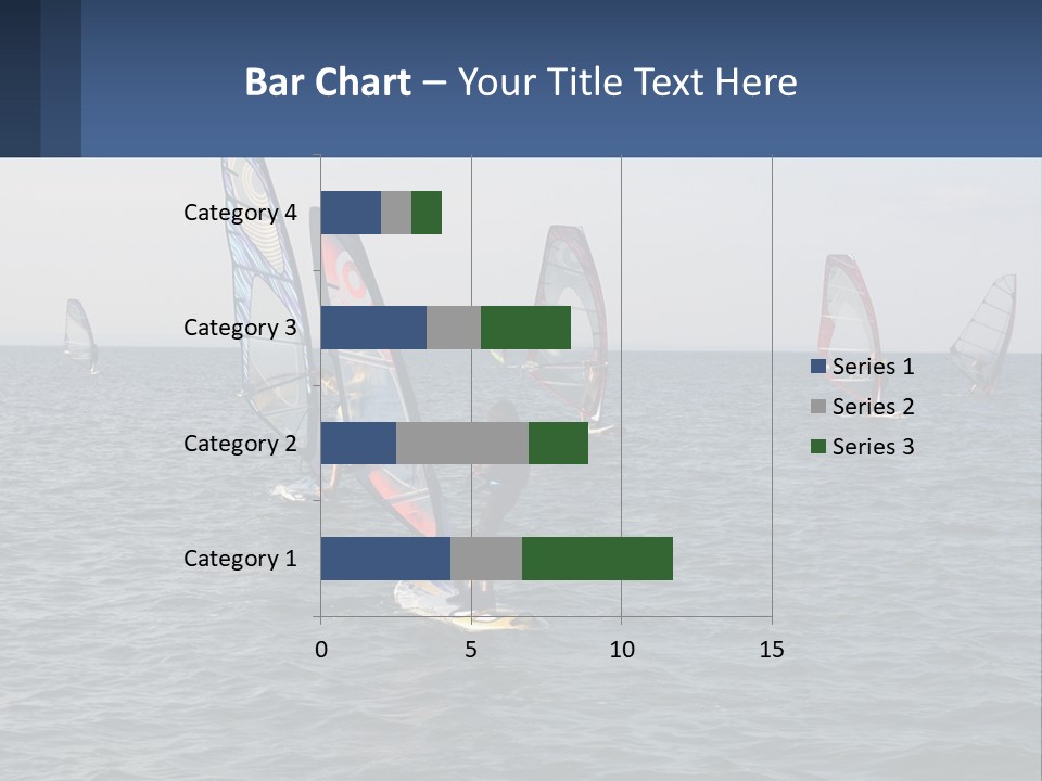 A Woman Windsurfing In The Ocean With Other Sailboats In The Background PowerPoint Template
