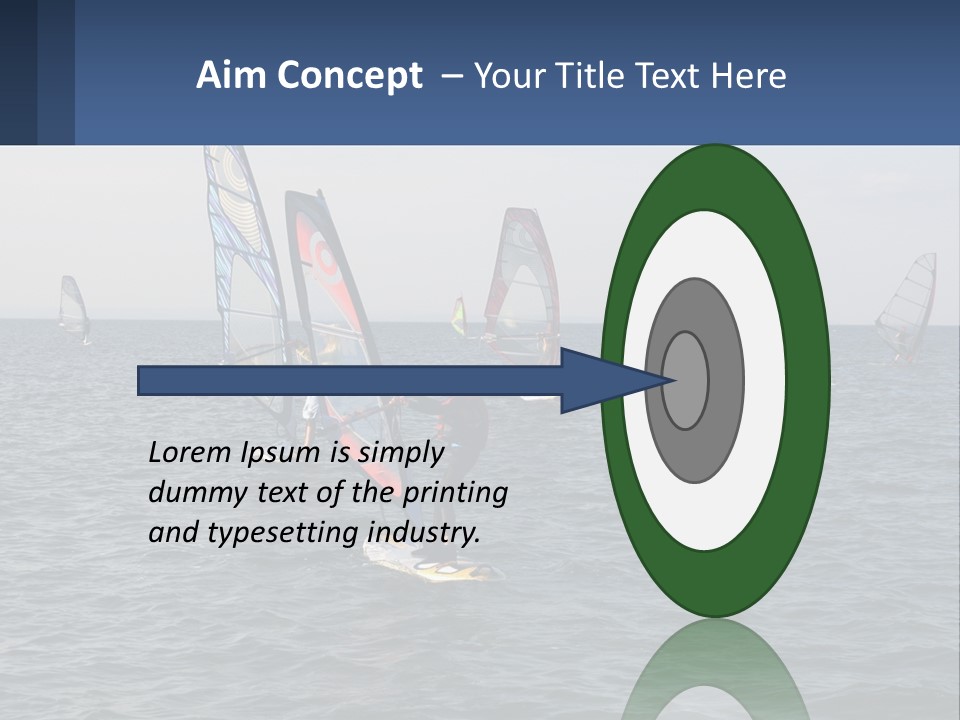 A Woman Windsurfing In The Ocean With Other Sailboats In The Background PowerPoint Template