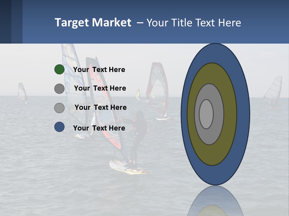 A Woman Windsurfing In The Ocean With Other Sailboats In The Background PowerPoint Template