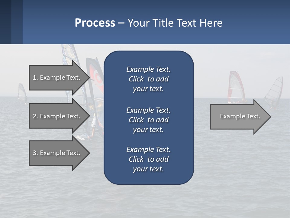 A Woman Windsurfing In The Ocean With Other Sailboats In The Background PowerPoint Template