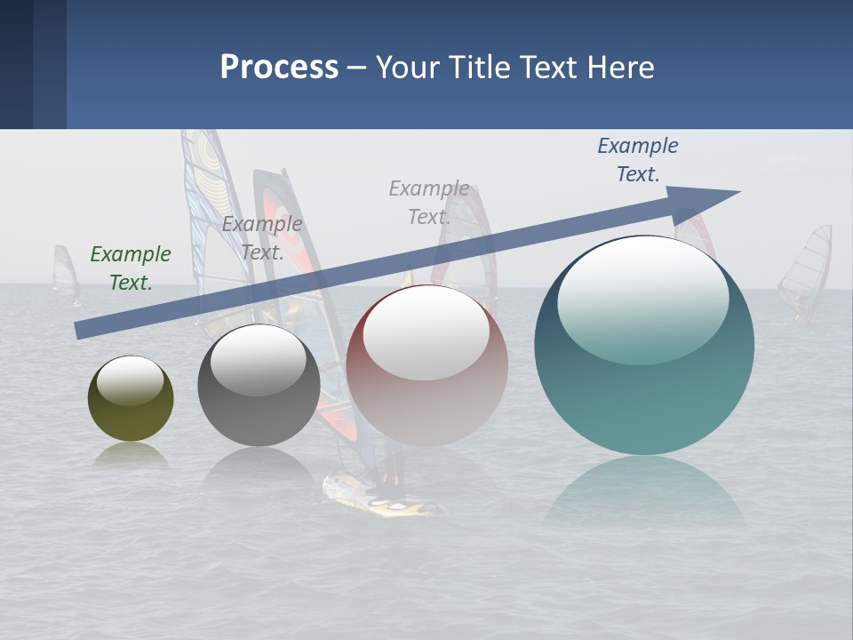 A Woman Windsurfing In The Ocean With Other Sailboats In The Background PowerPoint Template