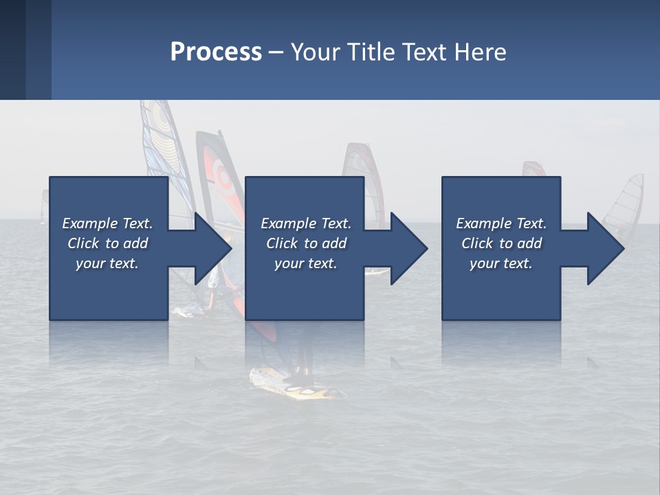 A Woman Windsurfing In The Ocean With Other Sailboats In The Background PowerPoint Template