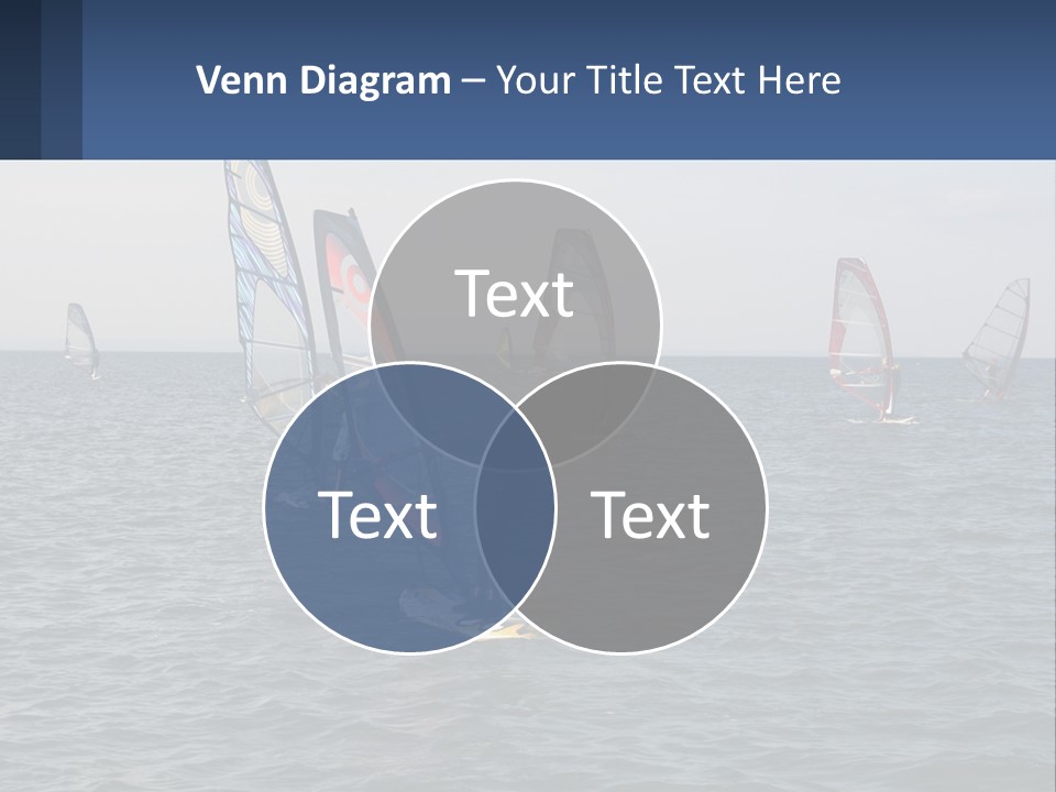 A Woman Windsurfing In The Ocean With Other Sailboats In The Background PowerPoint Template