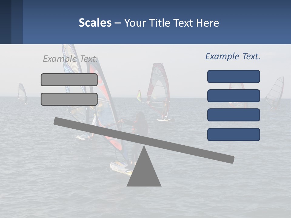 A Woman Windsurfing In The Ocean With Other Sailboats In The Background PowerPoint Template