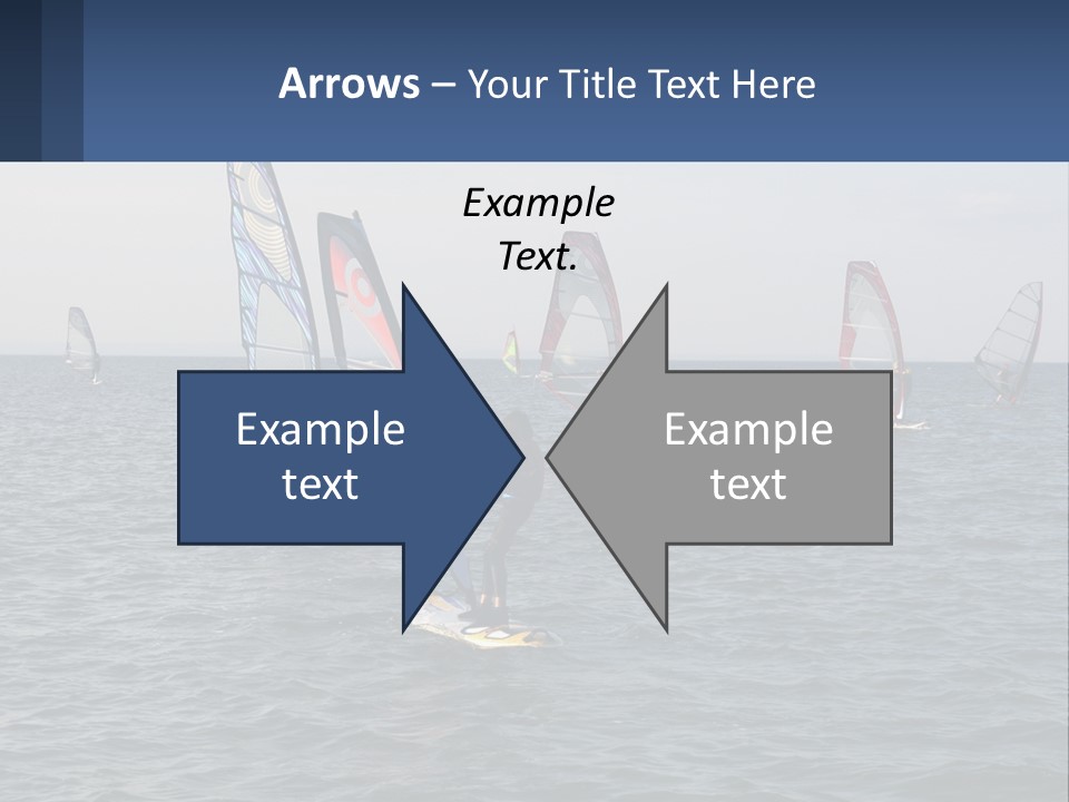 A Woman Windsurfing In The Ocean With Other Sailboats In The Background PowerPoint Template