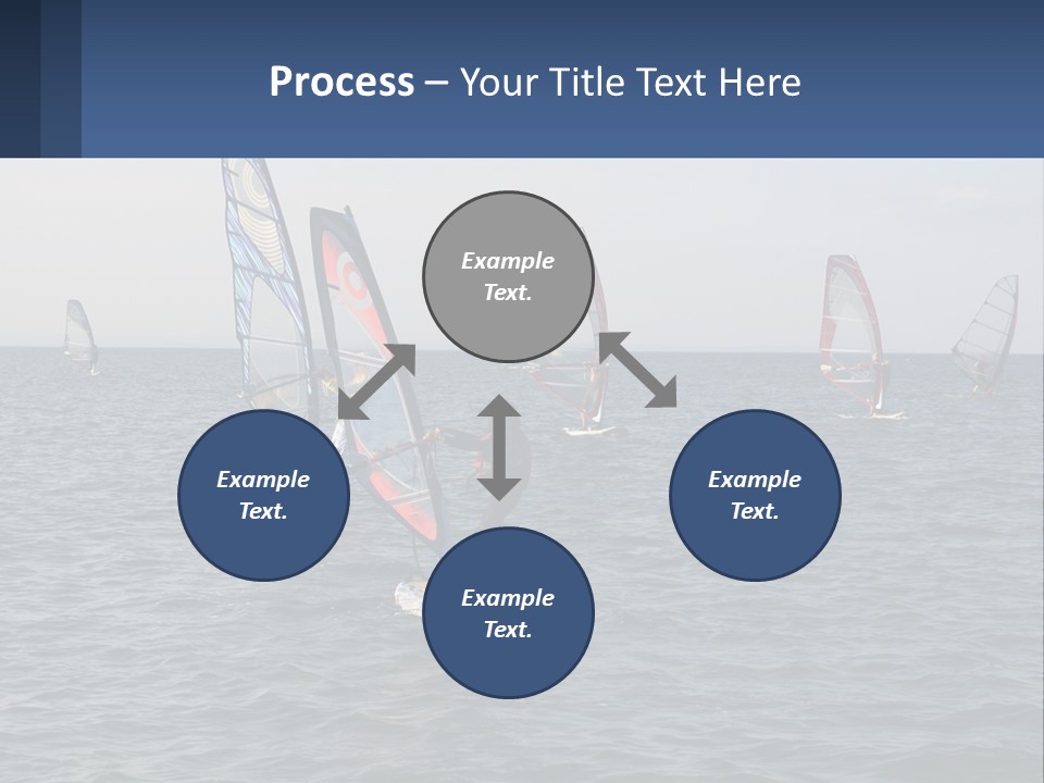 A Woman Windsurfing In The Ocean With Other Sailboats In The Background PowerPoint Template
