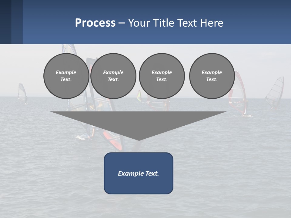 A Woman Windsurfing In The Ocean With Other Sailboats In The Background PowerPoint Template