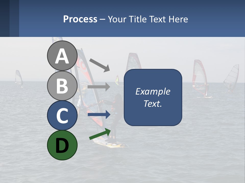 A Woman Windsurfing In The Ocean With Other Sailboats In The Background PowerPoint Template
