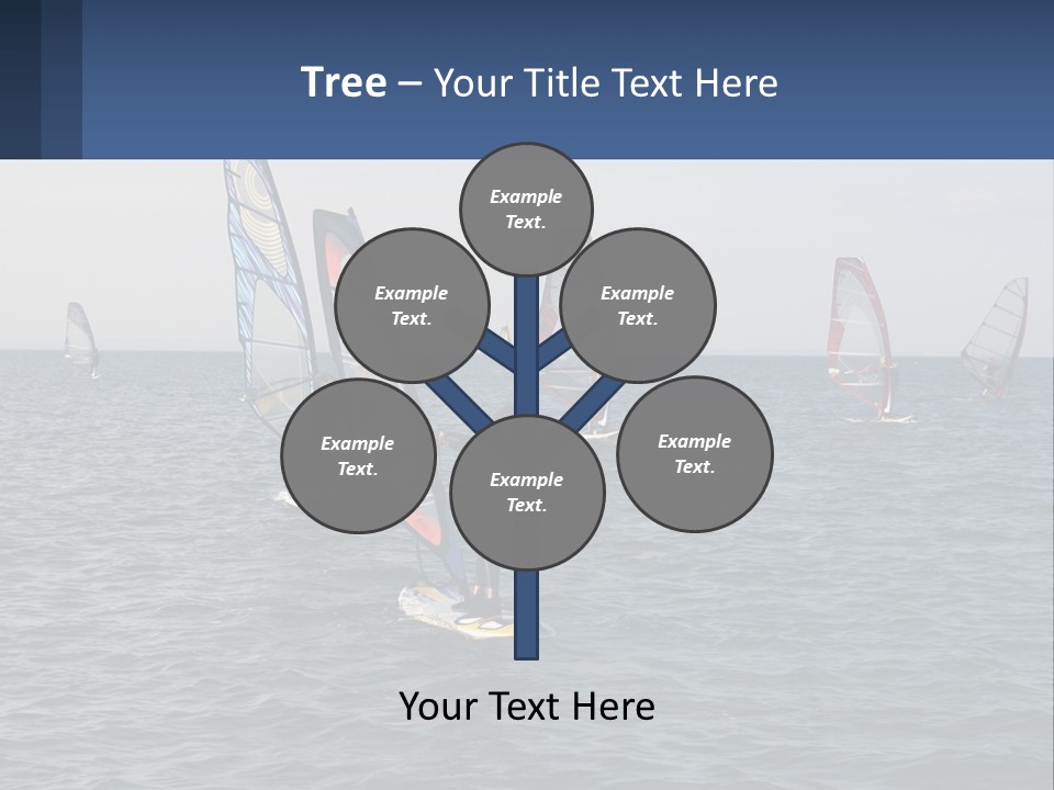 A Woman Windsurfing In The Ocean With Other Sailboats In The Background PowerPoint Template
