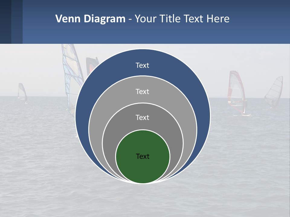 A Woman Windsurfing In The Ocean With Other Sailboats In The Background PowerPoint Template
